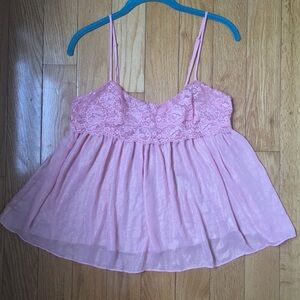 Victoria's Secret Pink Chemise with Ruffled Details